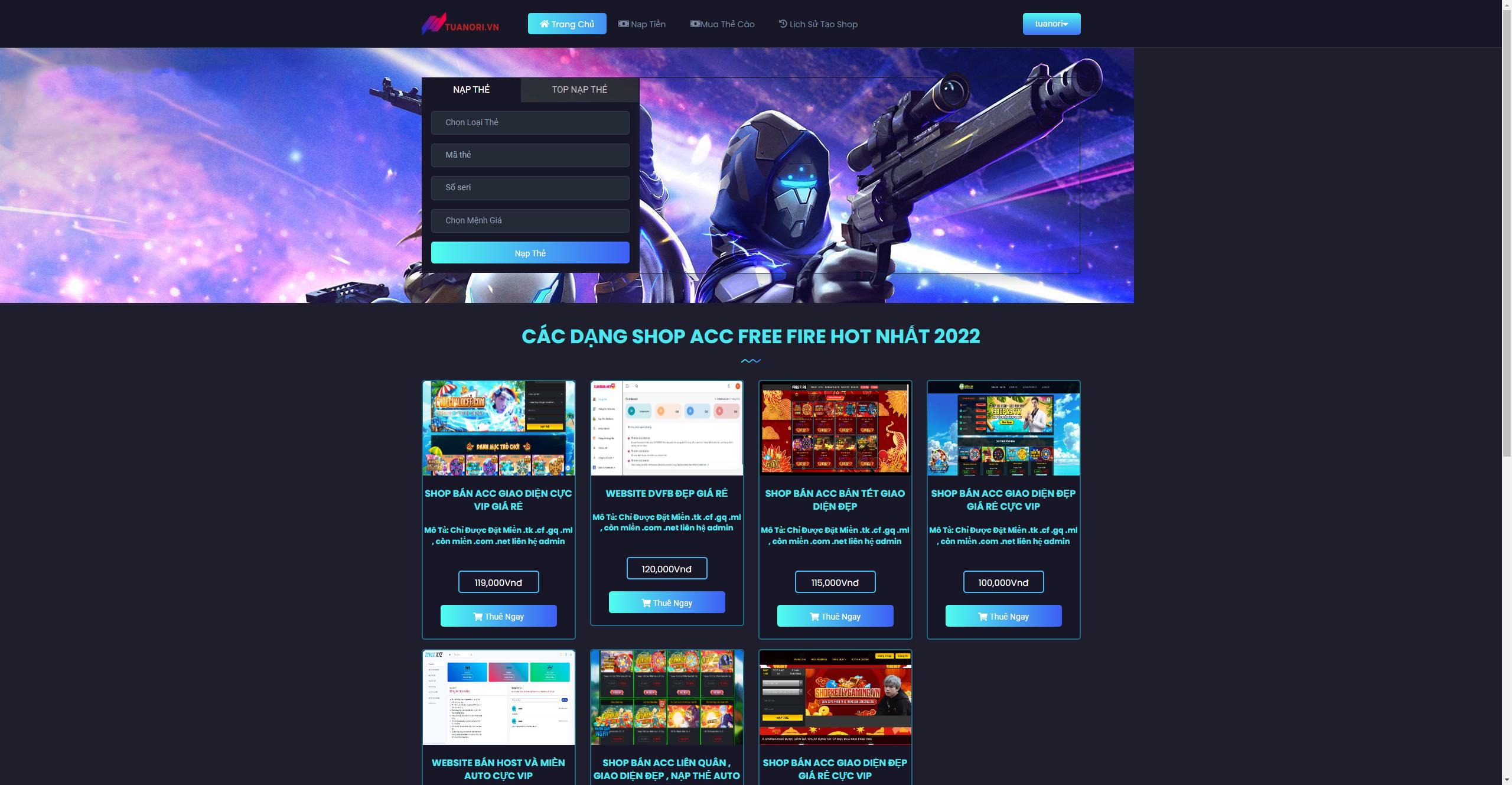 Code tạo shop acc game, có mở hòm kim cương, rút kim cương, nạp tự động